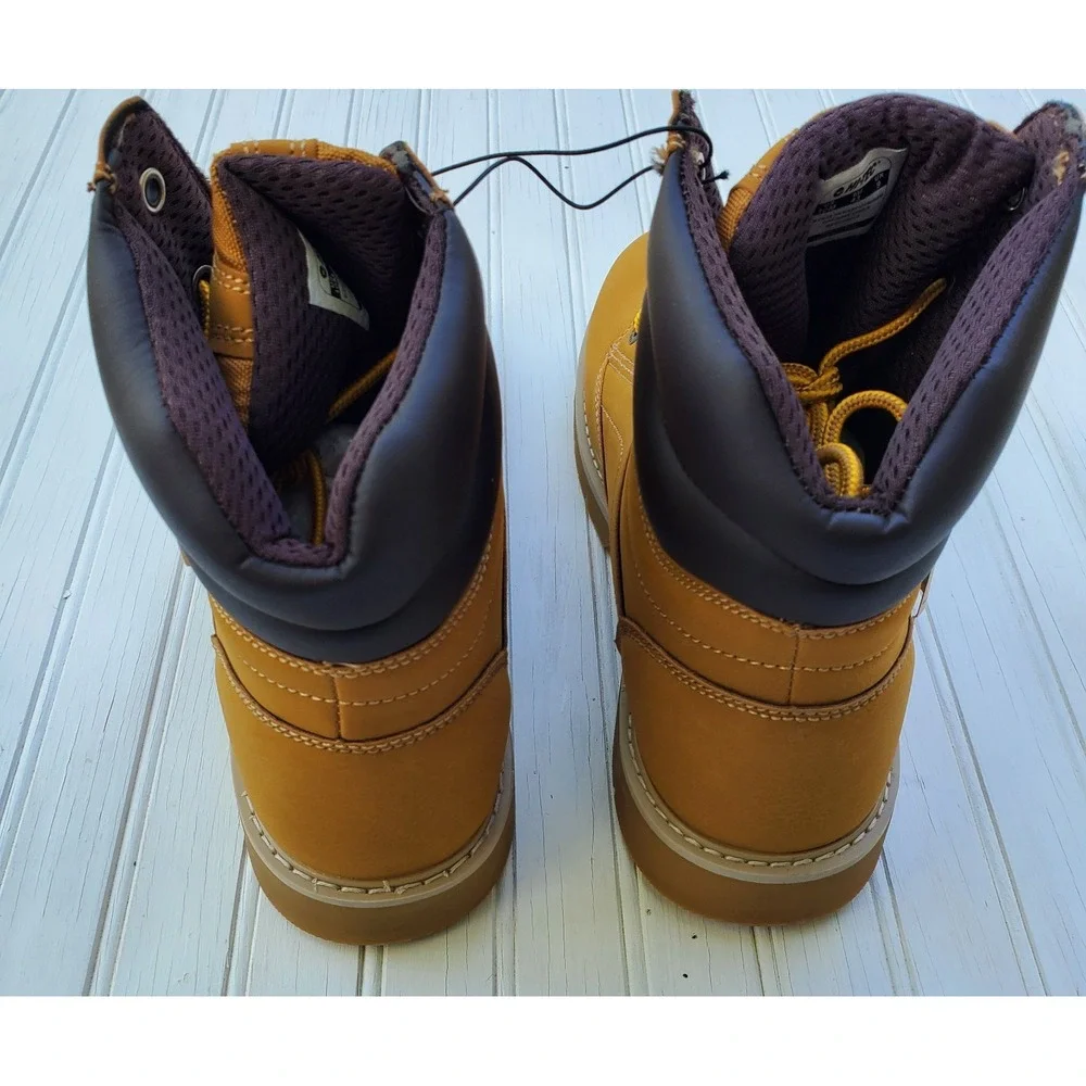 NWT HI-TEC Men's Axel Steel Toe Waterproof Brown Work Boots Slip Resistant Sz 10